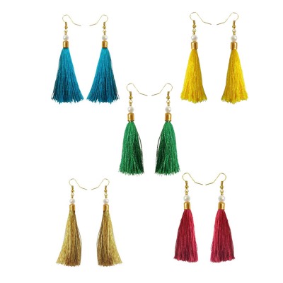 Stylish Small Tassel Earring Combo For Women